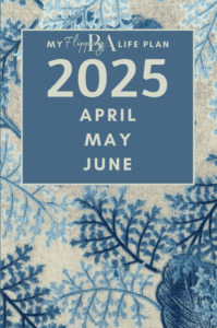 My Flipping BA Life Plan cover image: blue and cream botanical tapestry pattern