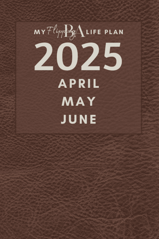 My Flipping BA Life Plan cover image: brown textured-leather pattern