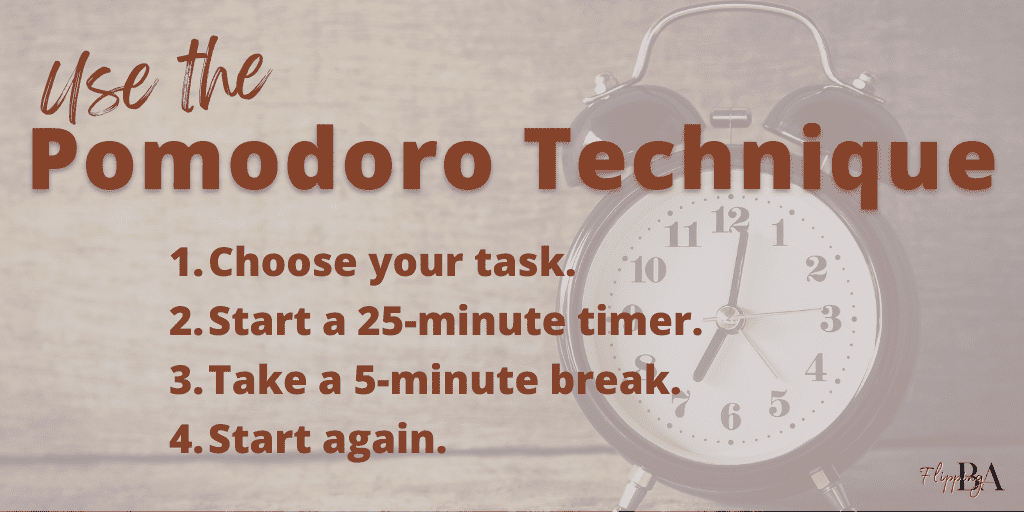 steps to pomodoro technique