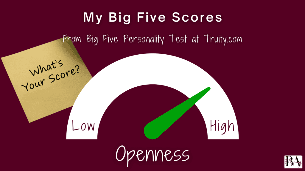 my openness to experience results: 77 of 100