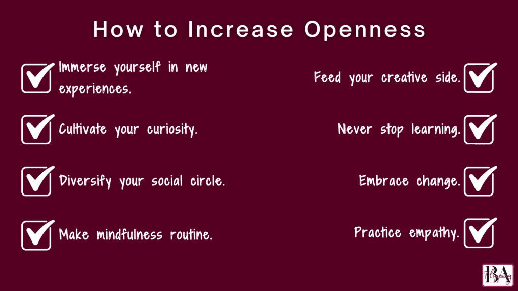 eight tips to improve openness