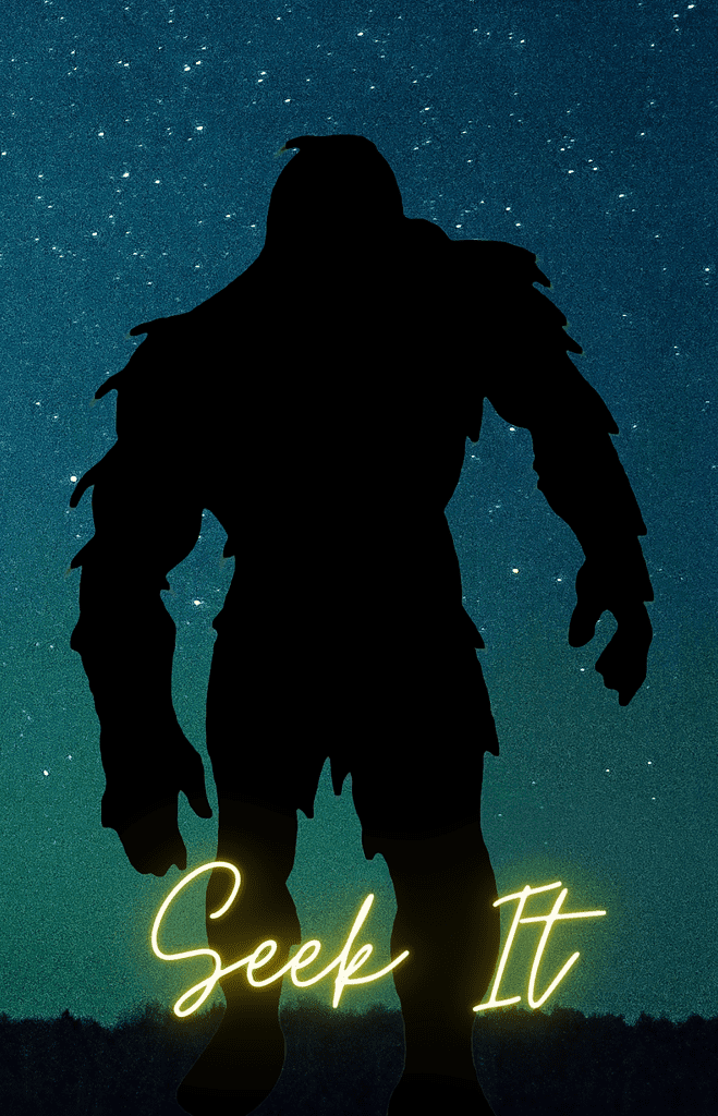 Book Cover: Seek It: Bigfoot Dot Grid Notebook Cover 1