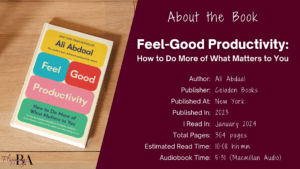 Cover image and book info for Feel-Good Productivity by Ali Abdaal