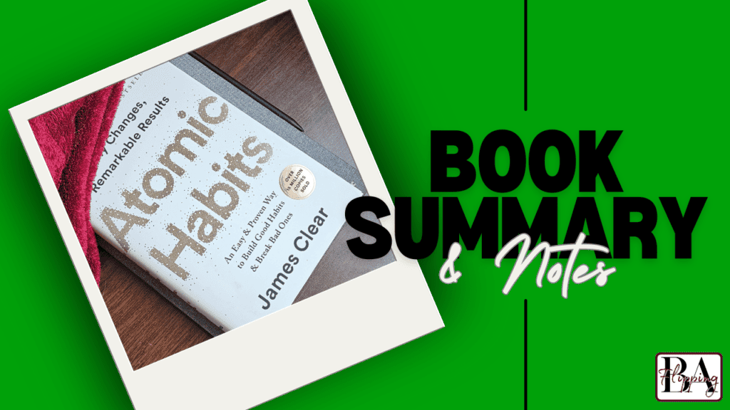 Atomic Habits book summary and note with picture of book cover