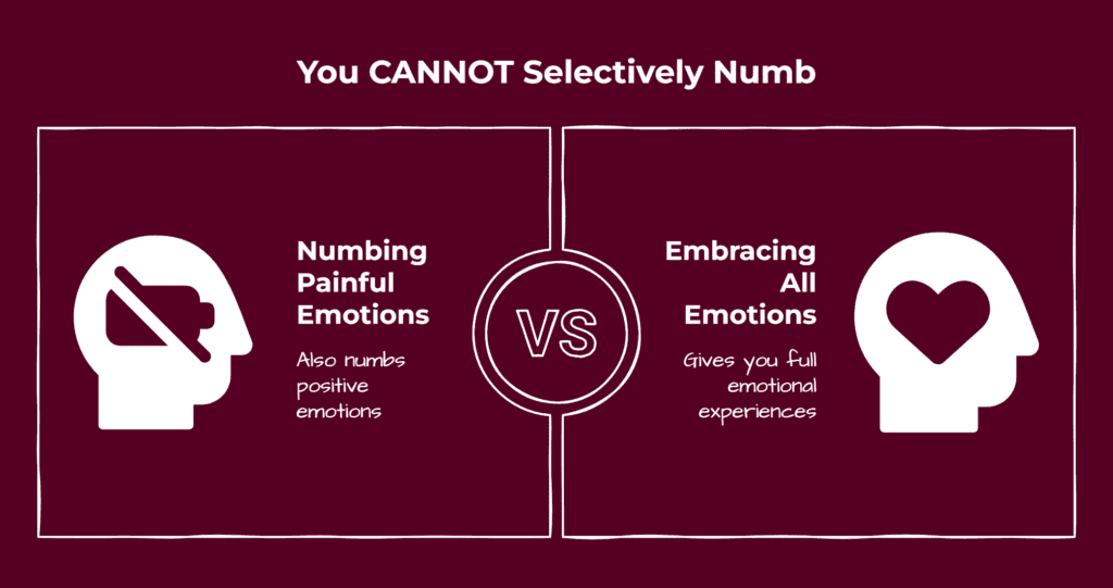 You cannot selectively numb emotions