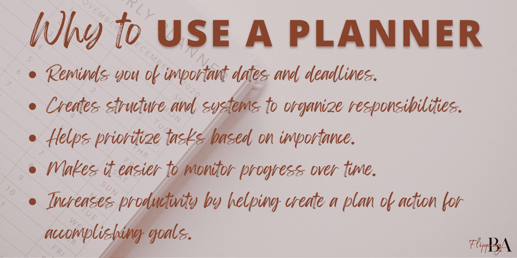 why use a planner
